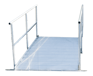 Aluminum 4 x 8 Gangway with handrails